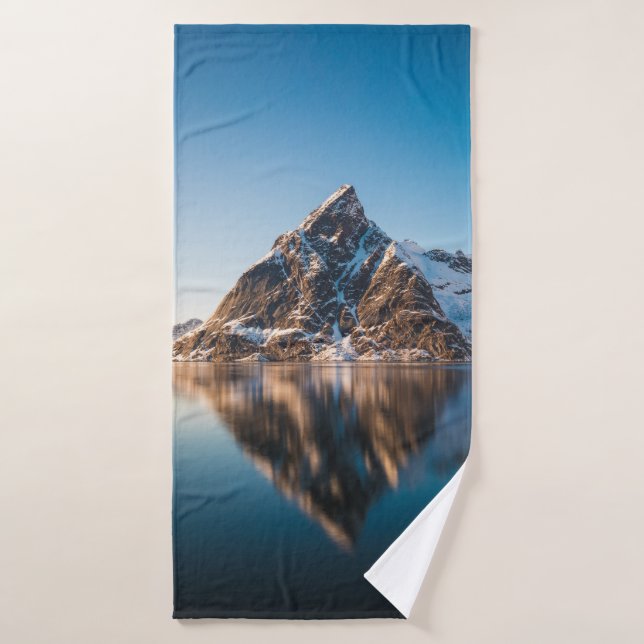 Norwegen Lofoten Mountain Badehandtuch (Badehandtuch)