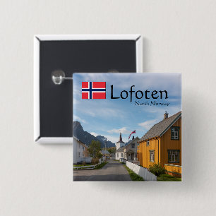 Norwegen Lofoten Reine Button