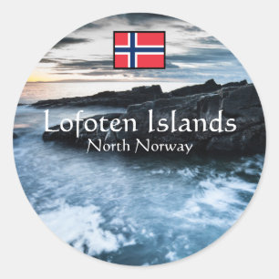 Norwegen Lofoten Runder Aufkleber