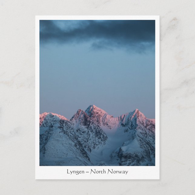 Norwegen Lyngen Mountains Postkarte (Vorderseite)