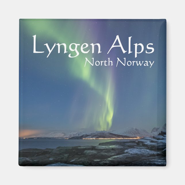Norwegen Lyngen Souvenir Magnet (Vorne)