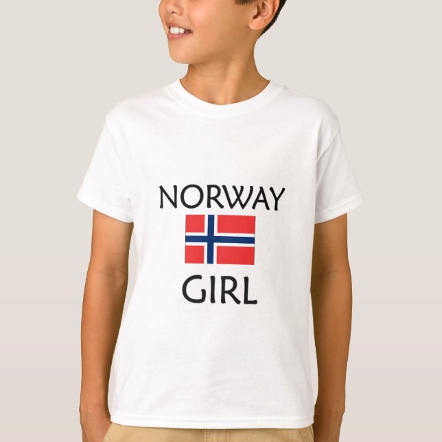 NORWEGEN-MÄDCHEN T-Shirt (Vorderseite)