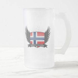 NORWEGEN MATTGLAS BIERGLAS