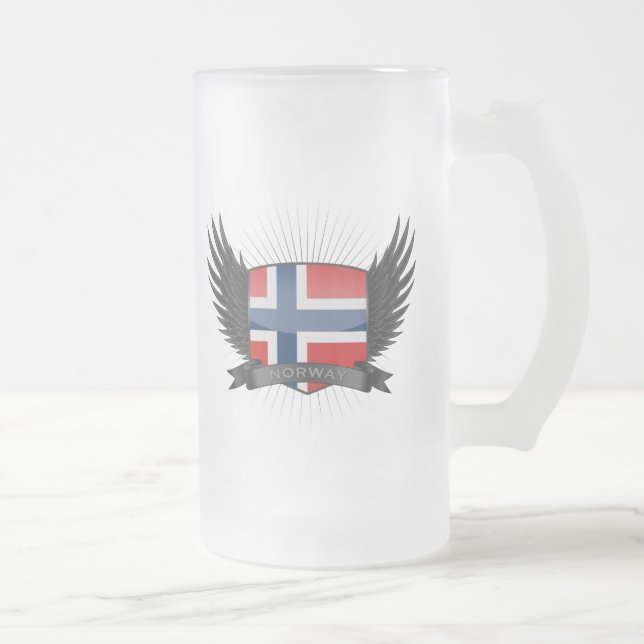 NORWEGEN MATTGLAS BIERGLAS (Rechts)