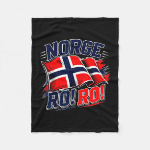 Norwegen norge Flagge vintage norwegischer Fußball Fleecedecke