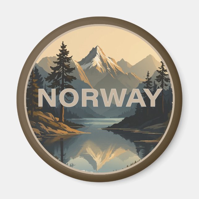 Norwegen Norge Skandinavien Europa Magnet (Vorne)