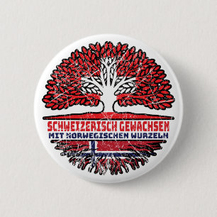 Norwegen Norwegisch Schweizer Schweiz Baum Wurzel Button
