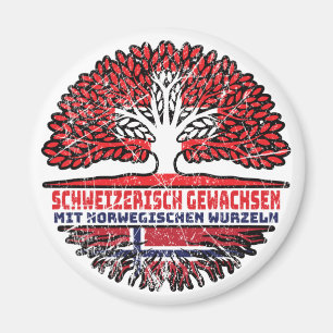 Norwegen Norwegisch Schweizer Schweiz Baum Wurzel Magnet
