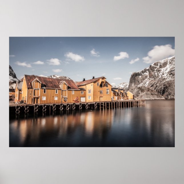 Norwegen Nusfjord Lofoten Poster (Vorne)