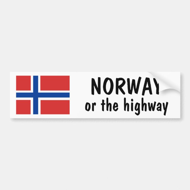 Norwegen oder die Landstraße Autoaufkleber (Vorne)