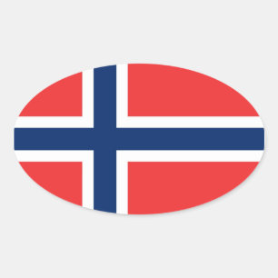 NORWEGEN OVALER AUFKLEBER