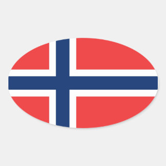 NORWEGEN OVALER AUFKLEBER