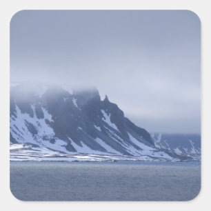 Norwegen, Polarkreis, Nordatlantik. Quadratischer Aufkleber