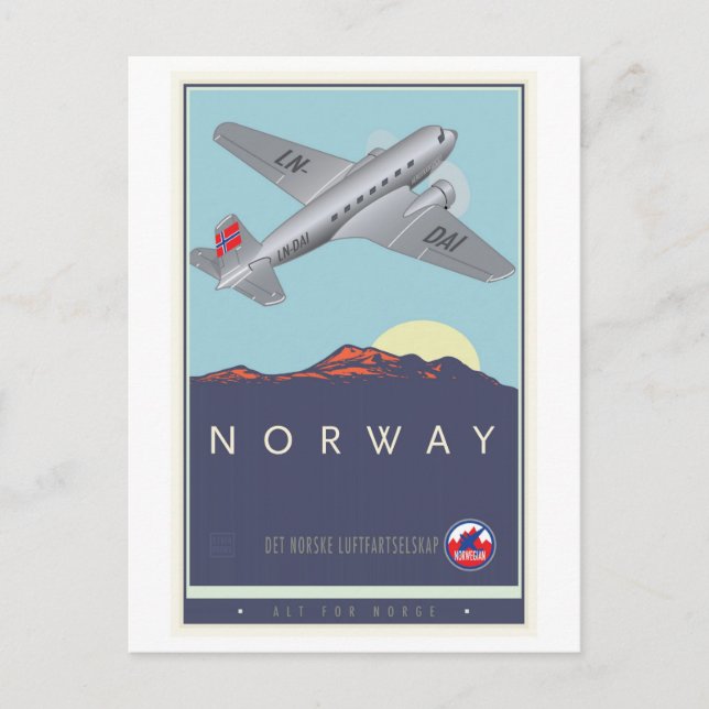Norwegen Postkarte (Vorderseite)