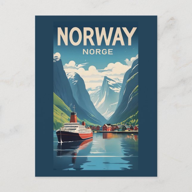Norwegen Postkarte (Vorderseite)