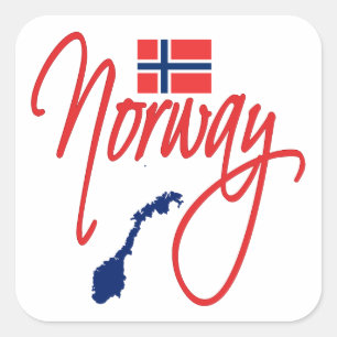 Norwegen Quadratischer Aufkleber
