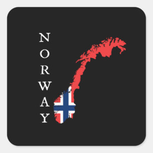 Norwegen Quadratischer Aufkleber
