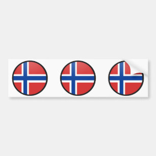 Norwegen-Qualität Flaggen-Kreis Autoaufkleber