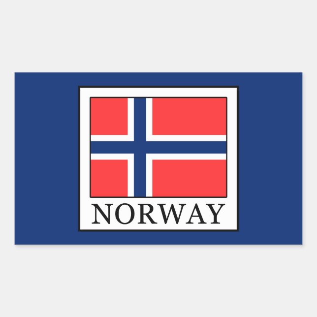 Norwegen Rechteckiger Aufkleber (Vorderseite)