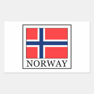 Norwegen Rechteckiger Aufkleber