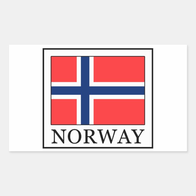 Norwegen Rechteckiger Aufkleber (Vorderseite)