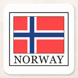 Norwegen Rechteckiger Pappuntersetzer