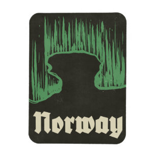 Norwegen Reise Skiposter Magnet