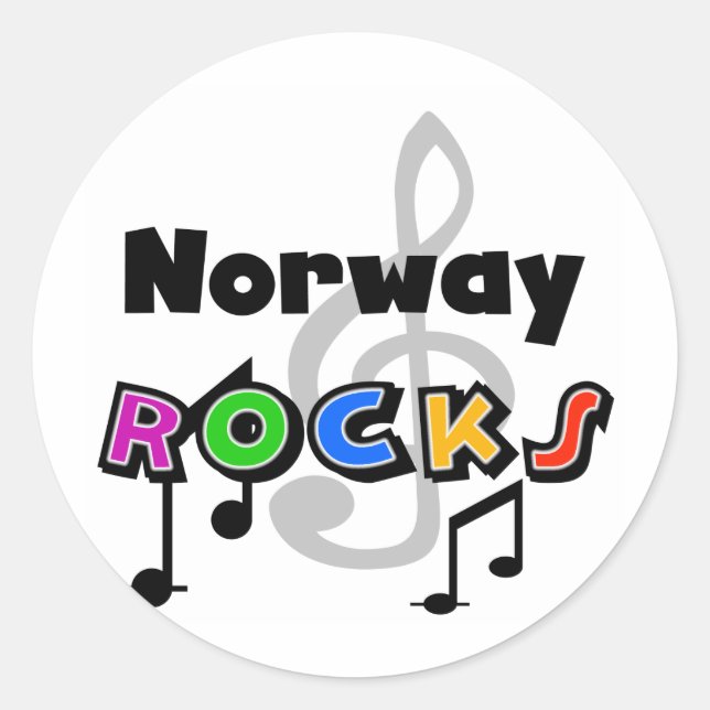 Norwegen Rocks Runder Aufkleber (Vorderseite)