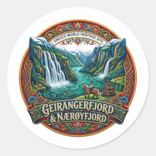 NORWEGEN RUNDER AUFKLEBER