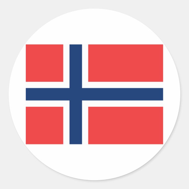 Norwegen Runder Aufkleber (Vorderseite)