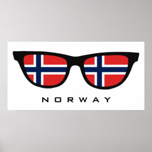 Norwegen schattiert kundenspezifischen Text u. Poster