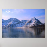 Norwegen, Schnee auf den Bergen