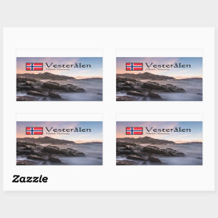 Norwegen Seascape Rechteckiger Aufkleber