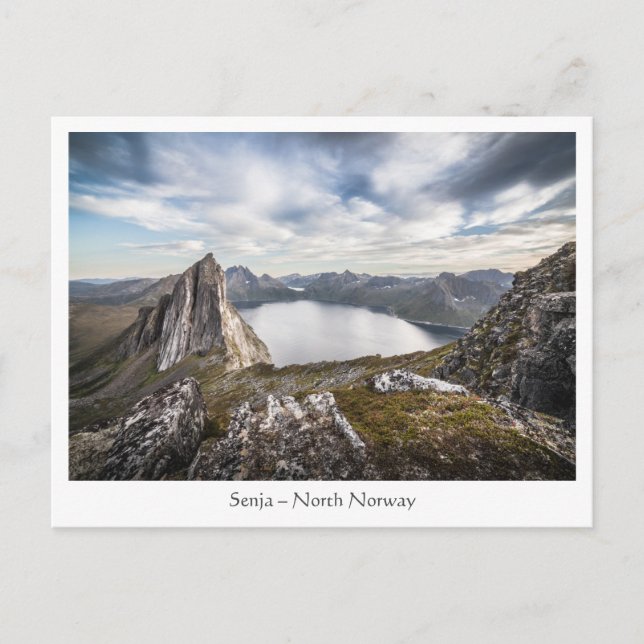 Norwegen Senja Mountain Postkarte (Vorderseite)