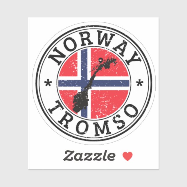 Norwegen Siegel Sticker Rundfahne für Laptop Book. (Blatt)