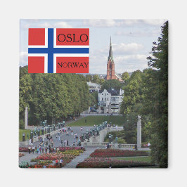 Norwegen Skandinavien Oslo Vigeland reisen Souveni Magnet