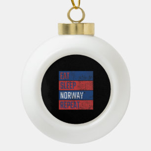Norwegen - Sleep Norwegen Wiederholung Keramik Kugel-Ornament