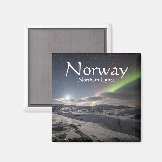 Norwegen Souvenir Magnet (Vorderseite/Rückseite)