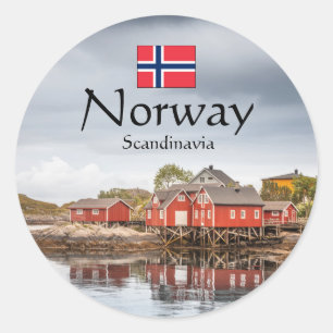 Norwegen Souvenir Runder Aufkleber