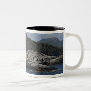 Norwegen, Stavanger. Ansichten entlang des Lysefjo Zweifarbige Tasse
