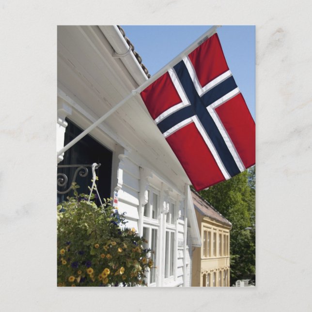 Norwegen, Stavanger. Historische Aussicht auf die  Postkarte (Vorderseite)