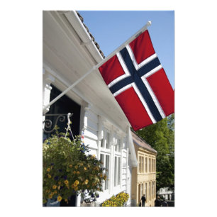 Norwegen, Stavanger. Historische Innenstadtansicht Fotodruck