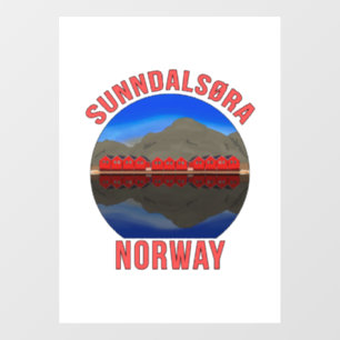 Norwegen Sunndalsøra Travel Norwegisch Fensteraufkleber