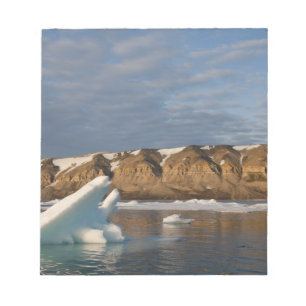 Norwegen, Svalbard, Spitsbergen-Insel, Sonnenunter Notizblock