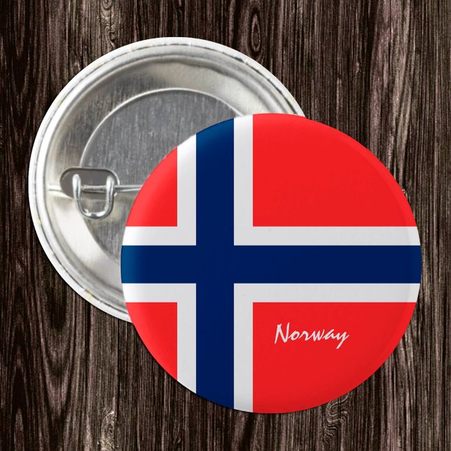 Norwegen-Taste, patriotische norwegische Flagge Button (Von Creator hochgeladen)