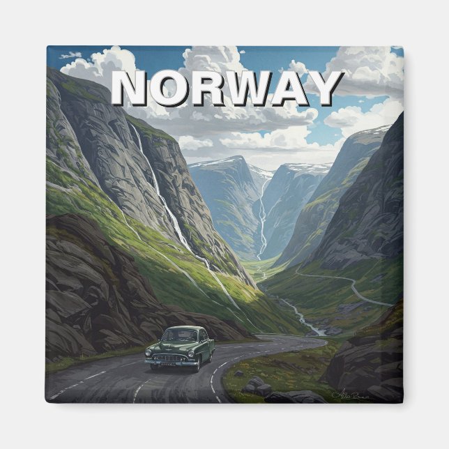 Norwegen Trollstigen Magnet (Vorne)