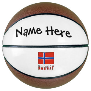 Norwegen und Norwegische Flagge Personalisiert Basketball
