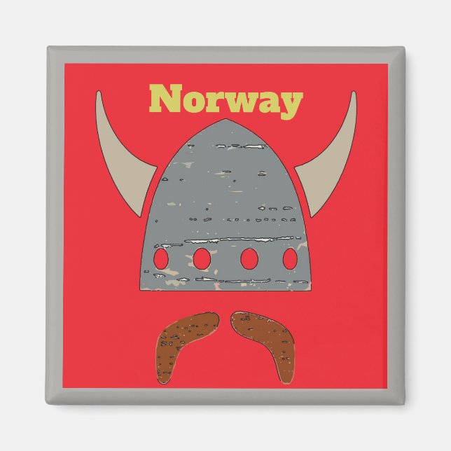 Norwegen, Viking Head Magnet (Vorne)