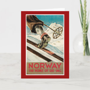 Norwegen Vintage-Reiseposter Karte