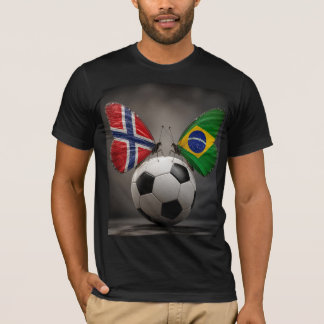 Norwegen vs Brasilien Fußball-T-Shirt T-Shirt